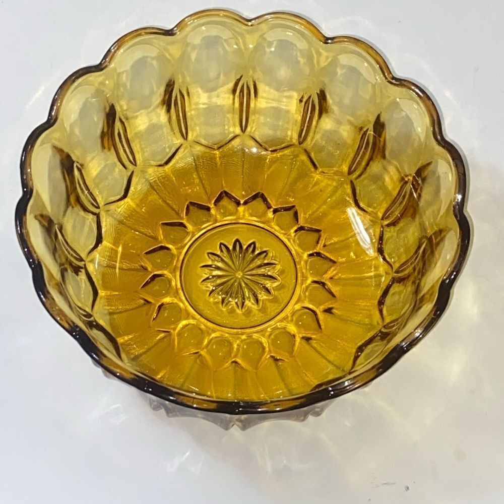 VTG, Amber American Serving Bowl Glass